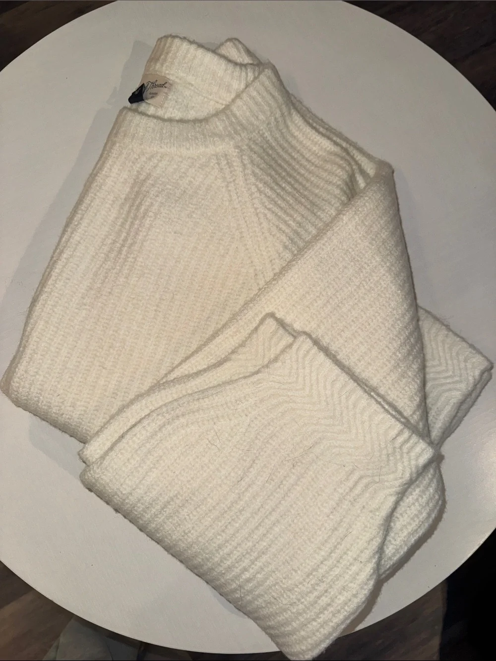 Universal Thread Cream/Ivory Ribbed Turtleneck Sweater